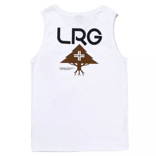 Regata Lrg Stacked Tank Preto Branco