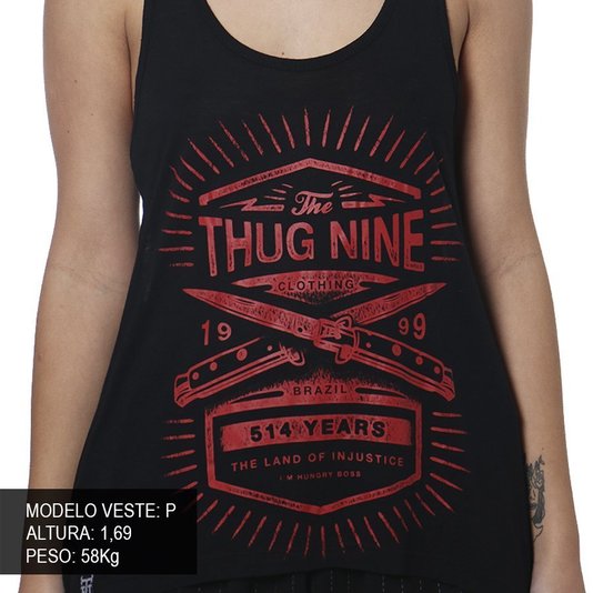 Regata Thug Nine Land Of Injustice Preto