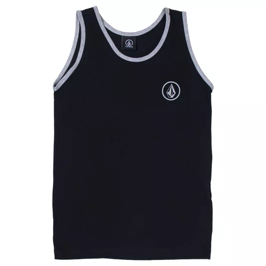 Regata Volcom Juvenil Circle Stone Preto