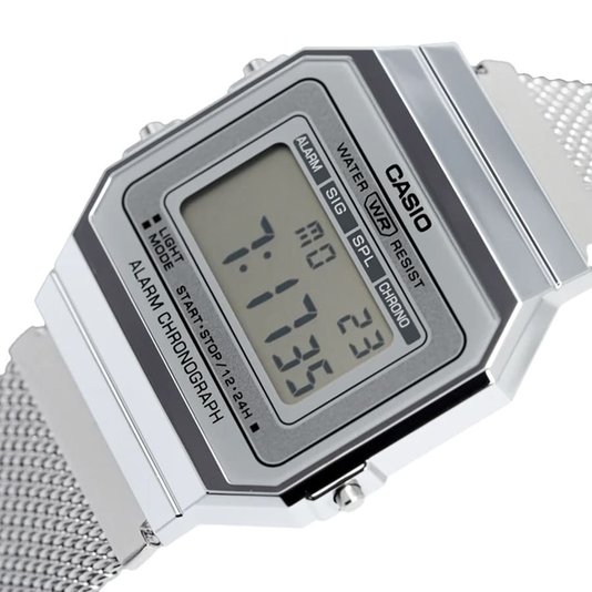 Relógio De Pulso Casio Vintage A700wm-7adf-Sc Prata