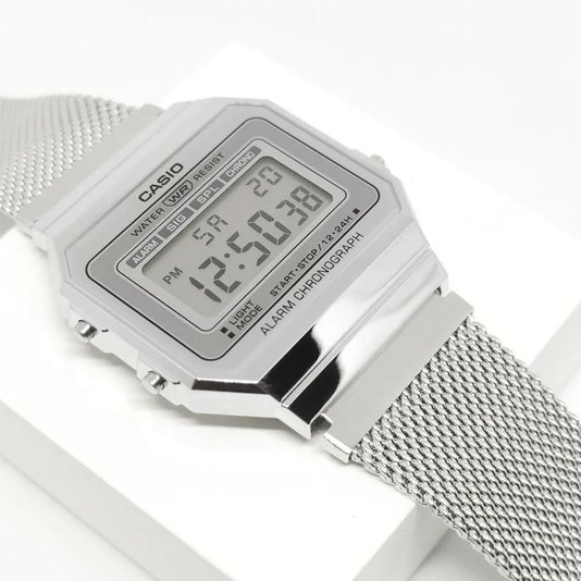 Relógio De Pulso Casio Vintage A700wm-7adf-Sc Prata