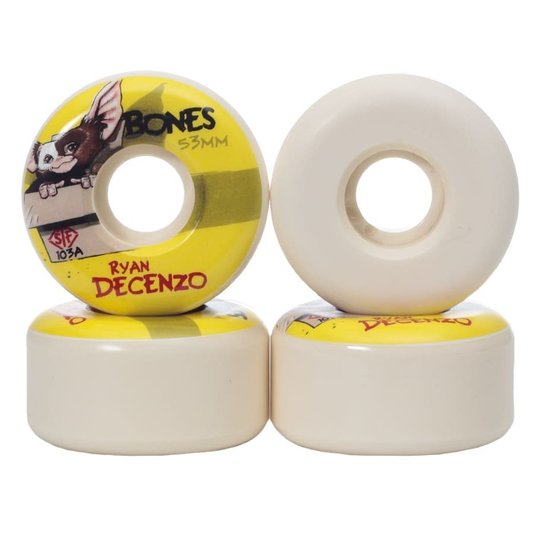 Roda Bones Decenzo Gizzmo V2 Locks 103a Branco/Amarelo