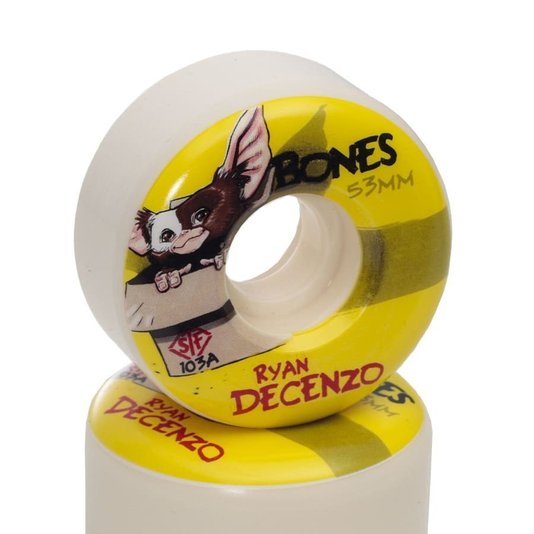 Roda Bones Decenzo Gizzmo V2 Locks 103a Branco/Amarelo