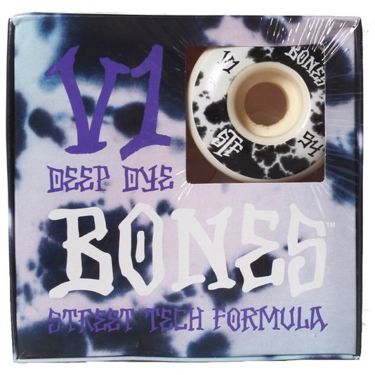 Roda Bones Deep Dye STF Street Tech Formula V1 83B - 103A Preto/Branco