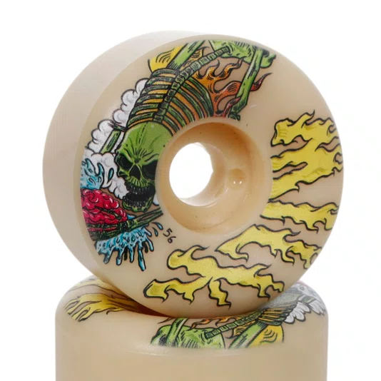 Roda Milk Burning Skelleton Cone 101a Off/Amarelo/Verde