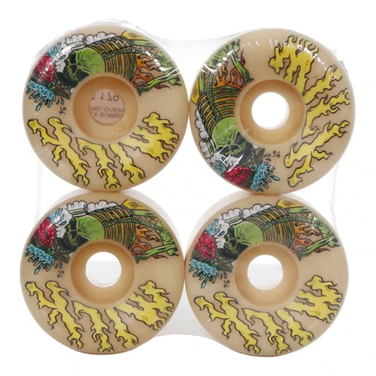 Roda Milk Burning Skelleton Cone 101a Off/Amarelo/Verde