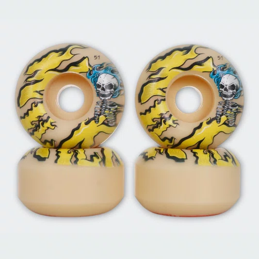 Roda Milk Burning Skull Classic 101a Off/Amarelo