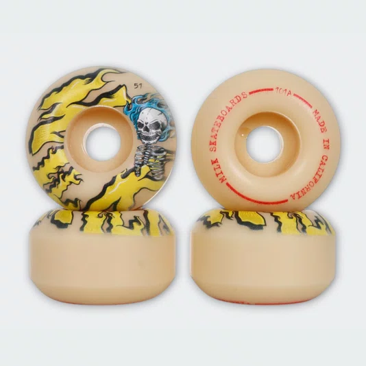 Roda Milk Burning Skull Classic 101a Off/Amarelo