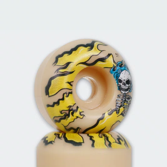 Roda Milk Burning Skull Classic 101a Off/Amarelo