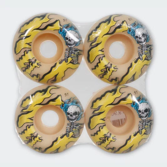 Roda Milk Burning Skull Classic 101a Off/Amarelo