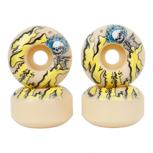 Roda Milk Burning Skull Classic 99a Off/Amarelo