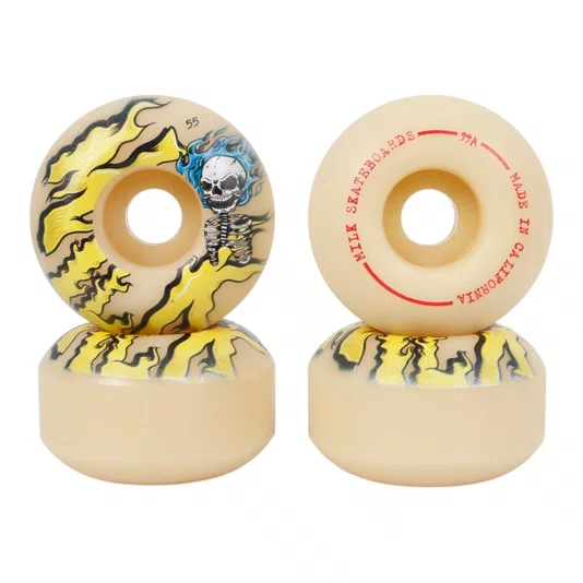 Roda Milk Burning Skull Classic 99a Off/Amarelo