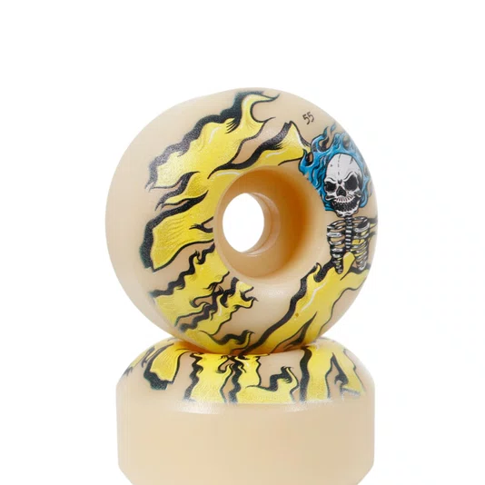 Roda Milk Burning Skull Classic 99a Off/Amarelo