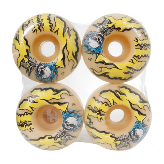 Roda Milk Burning Skull Classic 99a Off/Amarelo