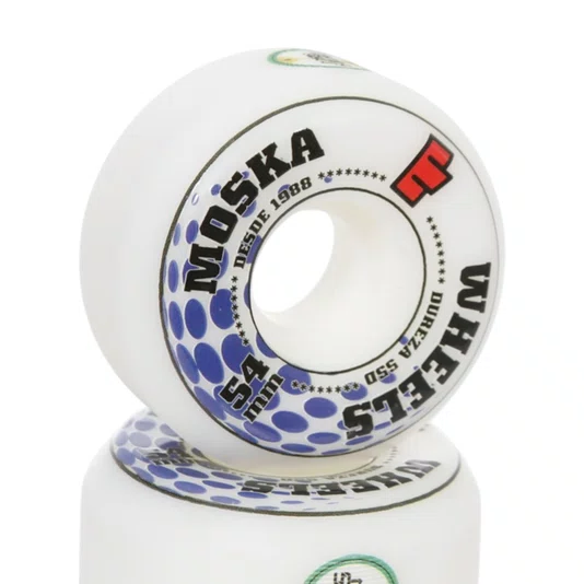 Roda Moska White Rock 55d Branco/Azul