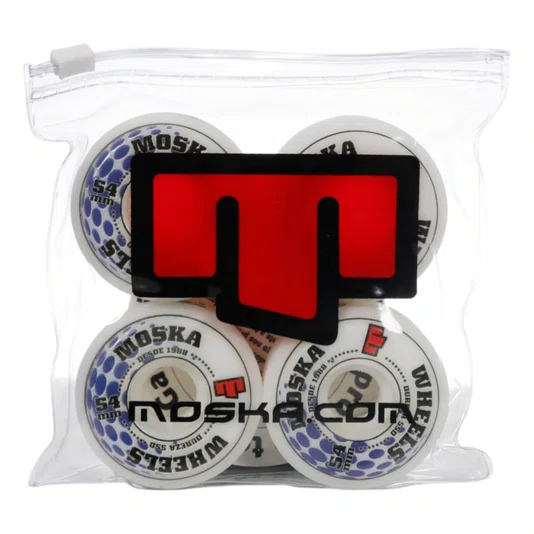 Roda Moska White Rock 55d Branco/Azul