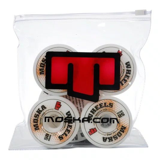 Roda Moska White Rock 55d Branco/Laranja