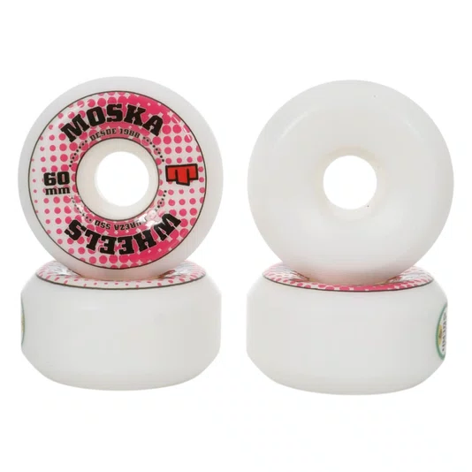 Roda Moska White Rock 55d Branco/Rosa