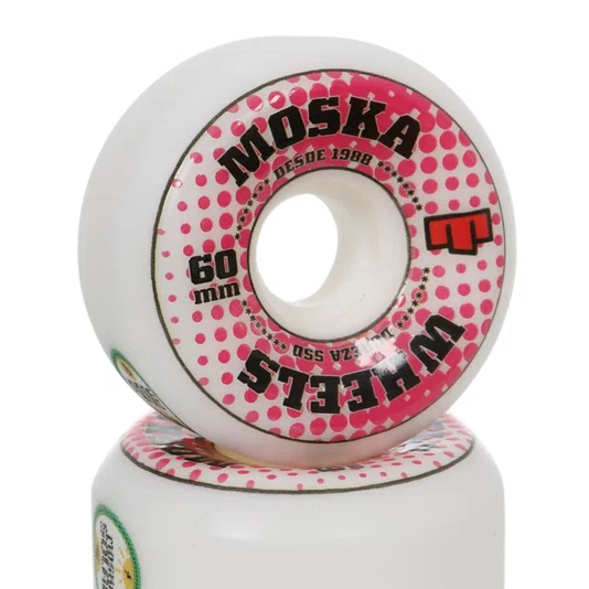 Roda Moska White Rock 55d Branco/Rosa