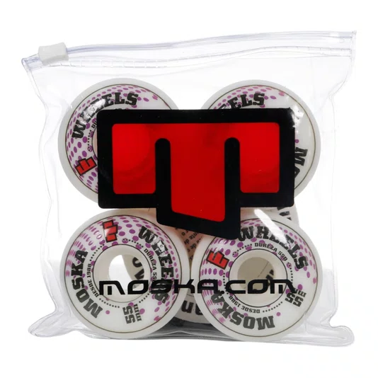 Roda Moska White Rock 55d Branco/Roxo