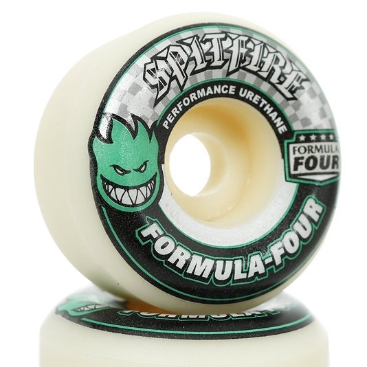 Roda Spitfire F4 Conical Green Print 101D Branco/Verde