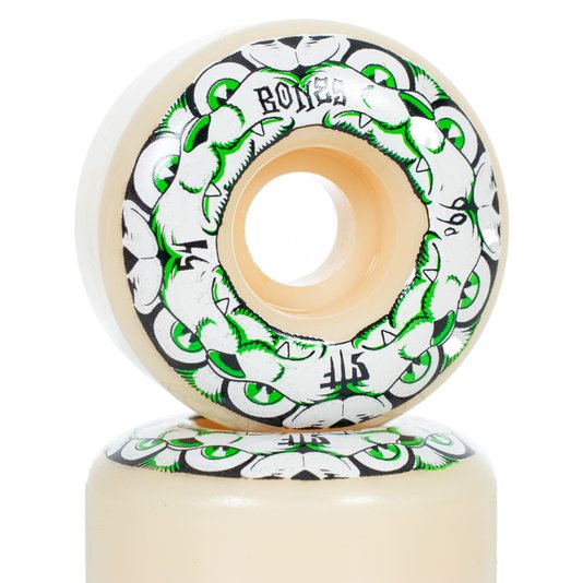 Rodas Bones Wheels Stf Skateboard Wheels 4 Dog Night 99a Off White/Verde