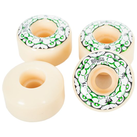 Rodas Bones Wheels Stf Skateboard Wheels 4 Dog Night 99a Off White/Verde