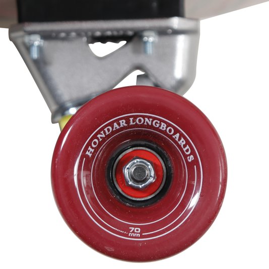 Semi Longboard Hondar Dynamic Pink 32x9,5 Simulador De Surf Preto/Vermelho