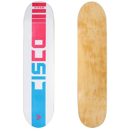 Shape Cisco Skate Company #3 Branco/Azul/Vermelho