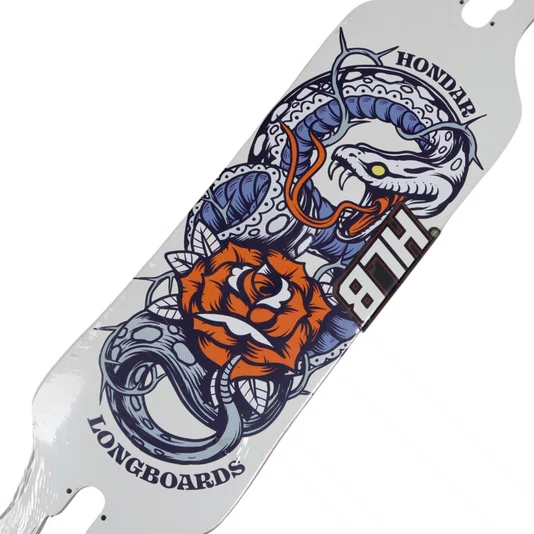 Shape Hondar Longboard Cut Out Owl Maple Branco
