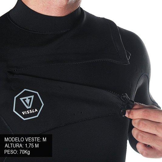 Short John Vissla Seas 2-2 L/S Preto
