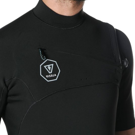Short John Vissla Seas 2.2 MM Manga Curta Preto