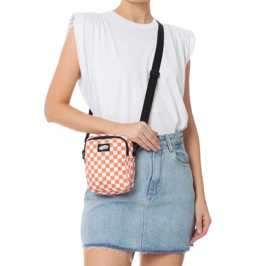 Shoulder Bag Vans Go Getter Laranja/Branco