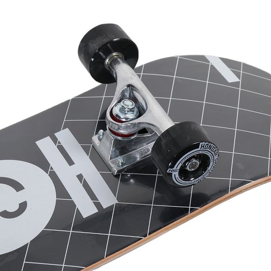 Skate Montado Hondar Iniciante Logo Prata/Preto