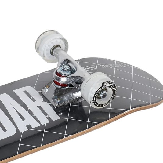 Skate Montado Hondar Iniciante Logo Prata/Transparente