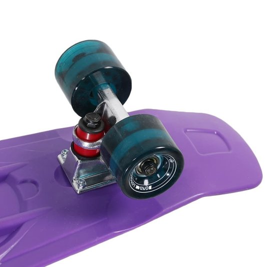 Skate Montado Hondar Penny Cruiser Mini-Long Roxo/Verde