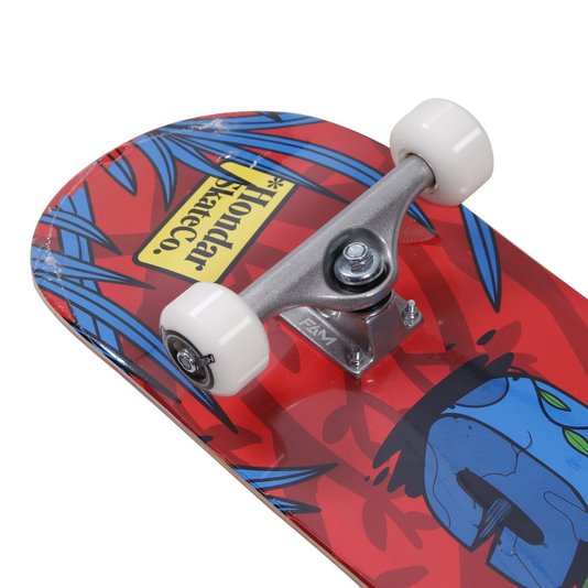 Skate Montado Hondar Serie Jungle Iniciante Vermelho/Branco