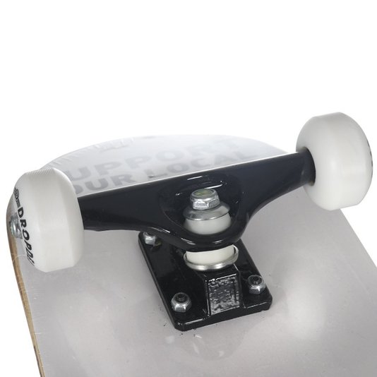 Skate Montado Rock City Support Your Local Iniciante Branco