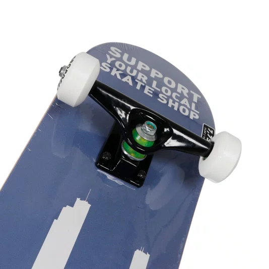 Skate Montado Rock City X Drop Dead Logo Iniciante Azul