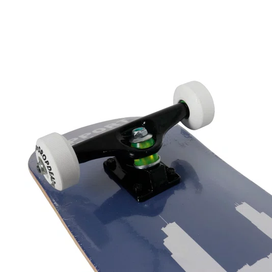 Skate Montado Rock City X Drop Dead Logo Iniciante Azul