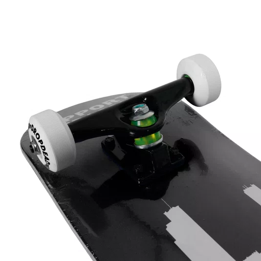 Skate Montado Rock City X Drop Dead Logo Iniciante Preto