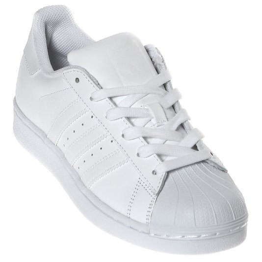 Tênis Adidas Super Star Branco e Preto Feminino Premium