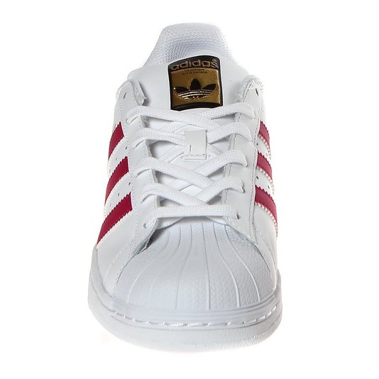 Tênis Adidas Superstar Foundation J Branco/Rosa