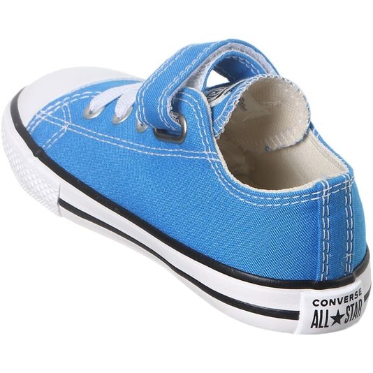 Tênis Converse Chuck Taylor All Star 1v Infantil Azul Digital/Preto/Branco
