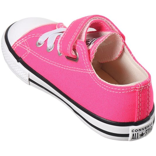Tênis Converse Chuck Taylor All Star 1v Infantil Rosa Choque/Preto/Branco