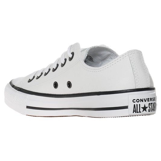 Tênis Converse Chuck Taylor All Star Couro Branco/Preto