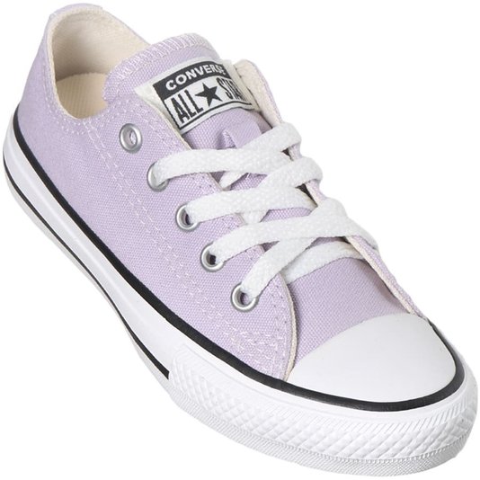 Tênis Converse Chuck Taylor All Star Infantil Lilás/Preto/Branco
