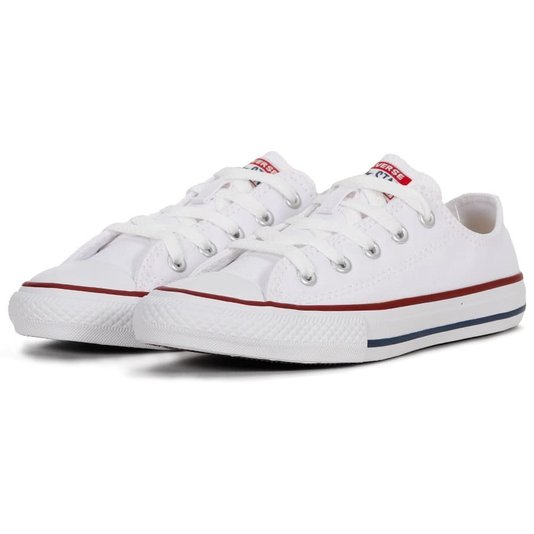 Tênis Converse Chuck Taylor All Star Juvenil Branco/Vermelho/Azul