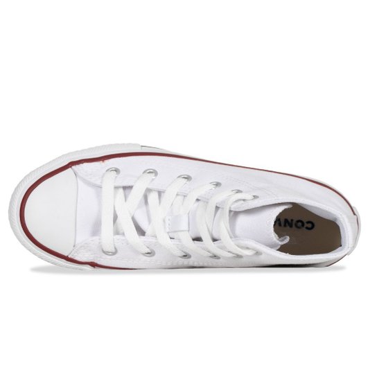 Tênis Converse Chuck Taylor All Star Hi Juvenil Branco/Vermelho/Azul