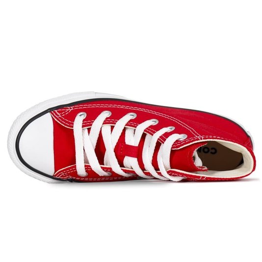 Tênis Converse Chuck Taylor All Star Hi Juvenil Vermelho/Branco